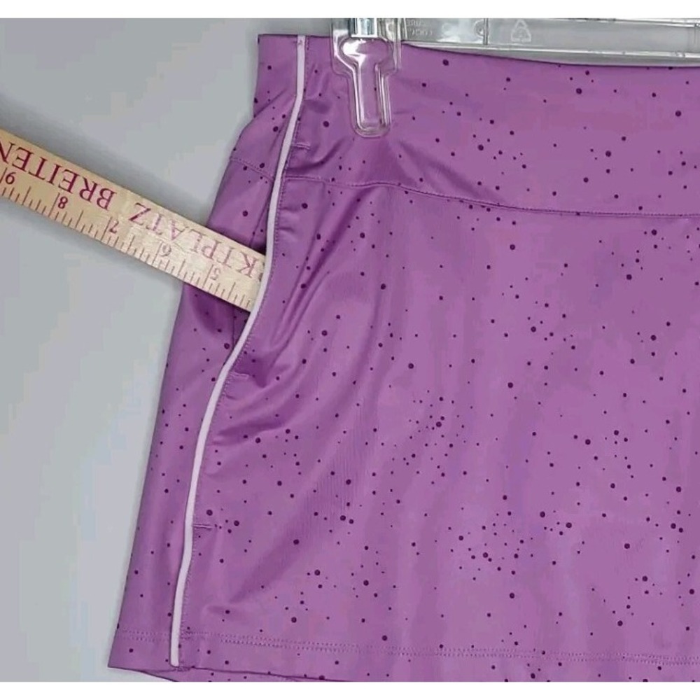 Nike Skort Women Medium Purple Dotted Mini Stretch Pullon Athletic Pocket Tennis - Picture 4 of 11
